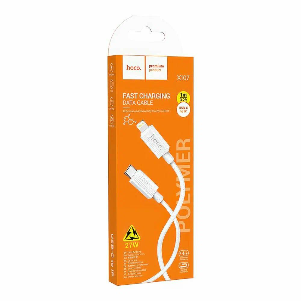 Дата-кабель универ. PD Type-C - lightning USB/Iphone 1 м, 3А, белый HOCO X107