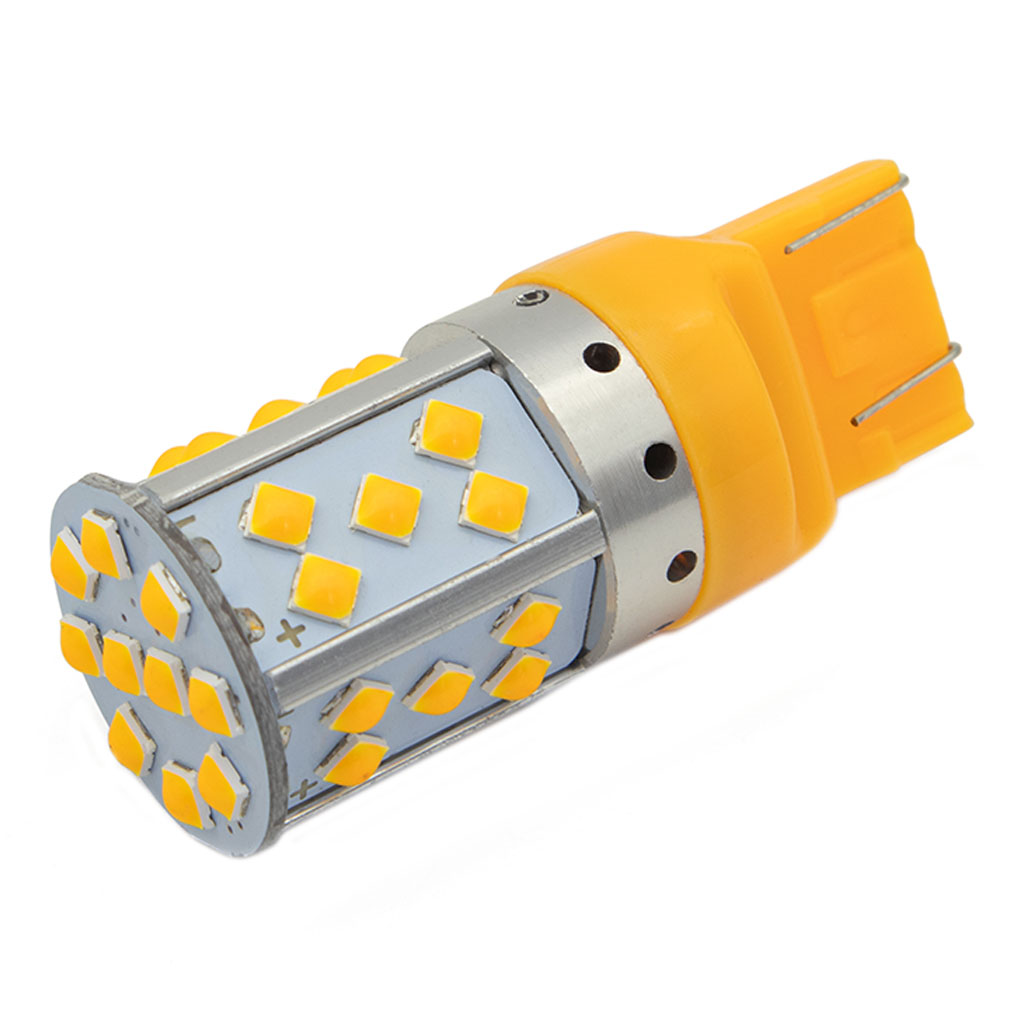 T 20 Светодиод  2-х контактный  33 SMD  12V  Безцокольный  желтый