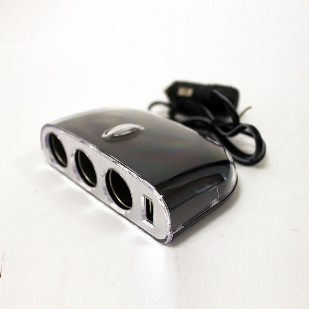 Разветвитель гнезда прикуриват. WF 016. 3гн+1 USB