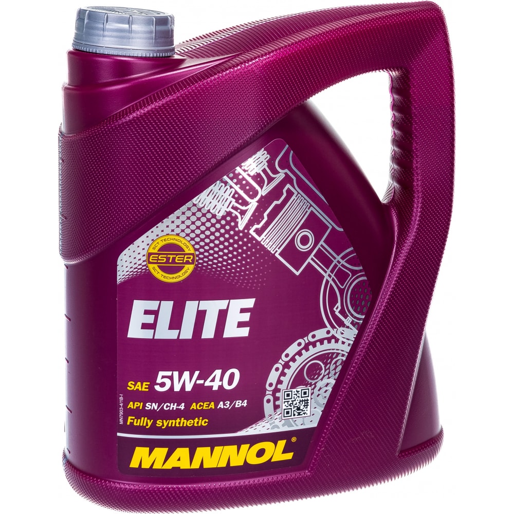 Масло моторное   MANNOL ELIT   SAE 5W-40   синтетическое   4 л