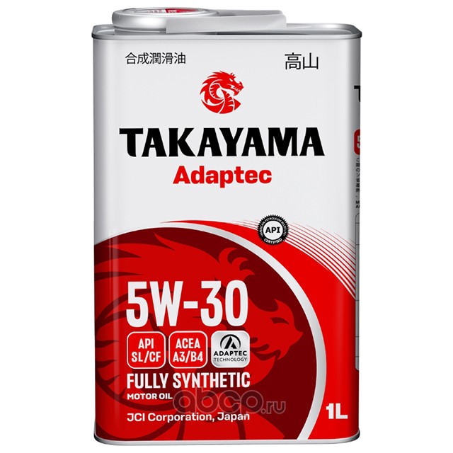 Масло моторное   TAKAYAMA   Adaptec  SAE 5W-30  A3/B4  SL/CF   1 л 