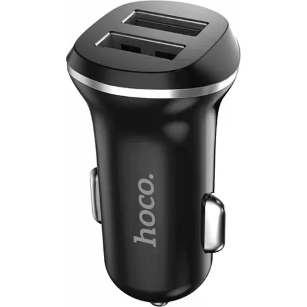 АЗУ в прикуриватель  2 USB  (2,4А) , HOCO, ЧЕРНЫЙ Z1