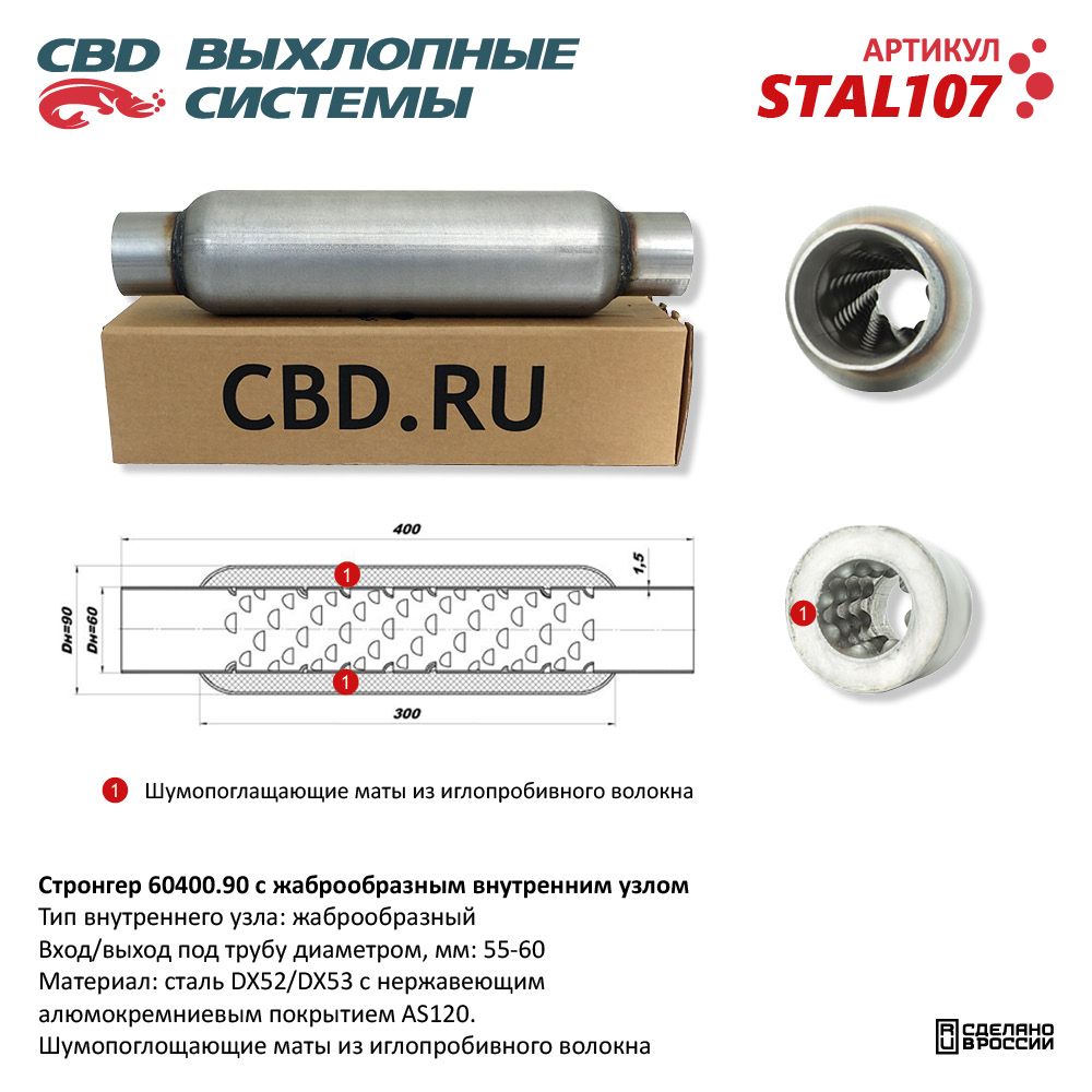 Заменитель  Катализатора  60-400   СТРУМЕНИЦА   CBD  перфорированная