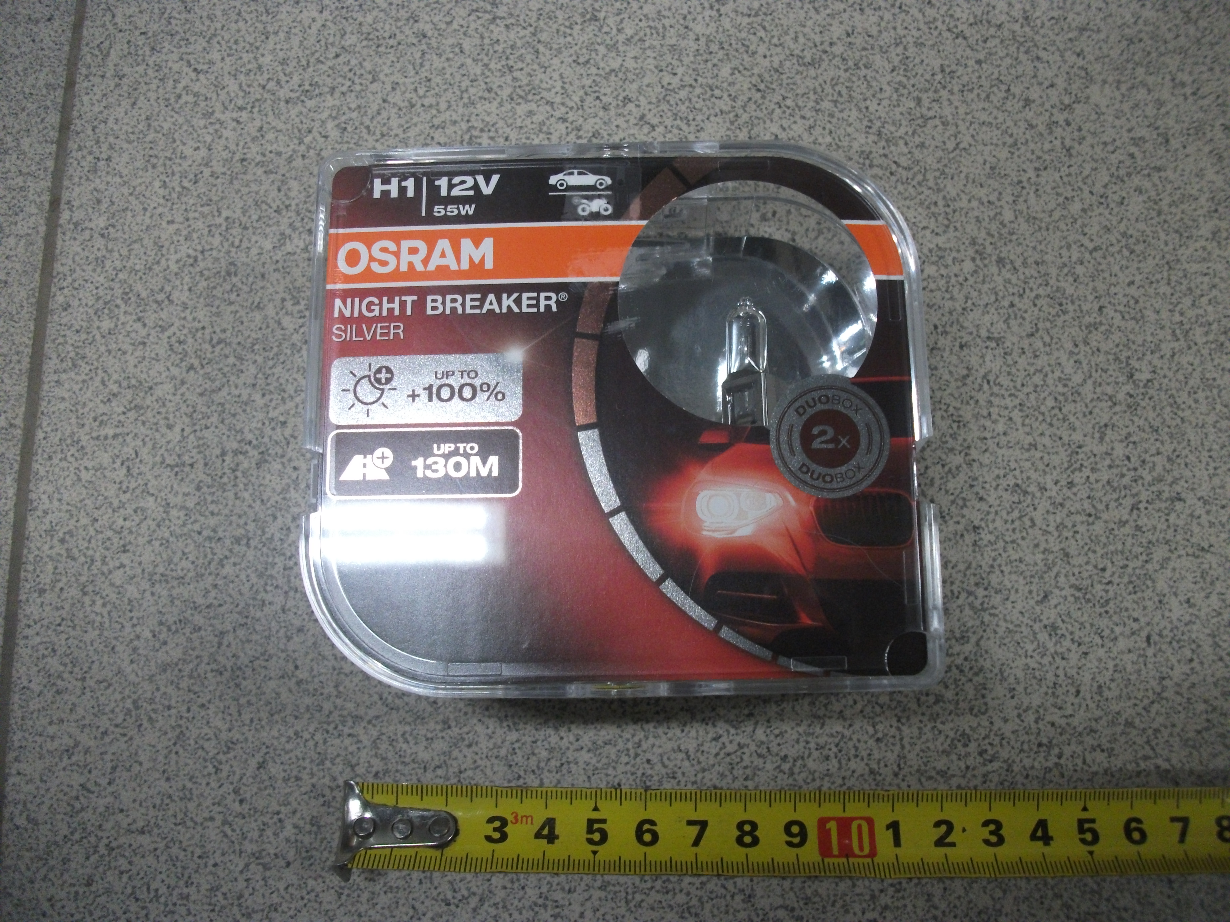 H1   12v 55w + 100%  OSRAM      NIGHT BREAKER SILVER  евро 2 шт.  ВАЗ 2110