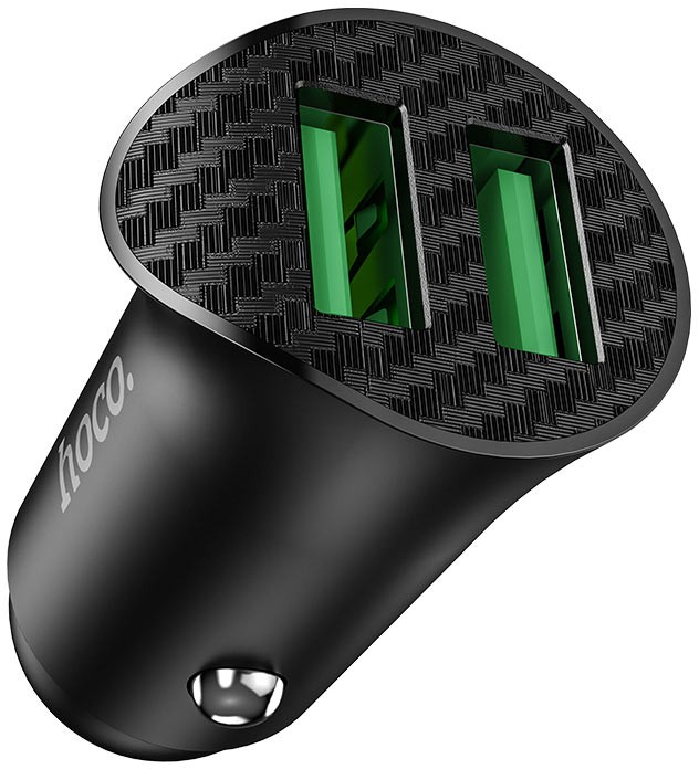 АЗУ в прикуриватель  2 USB  3.0 Quick Charger, черный Z39