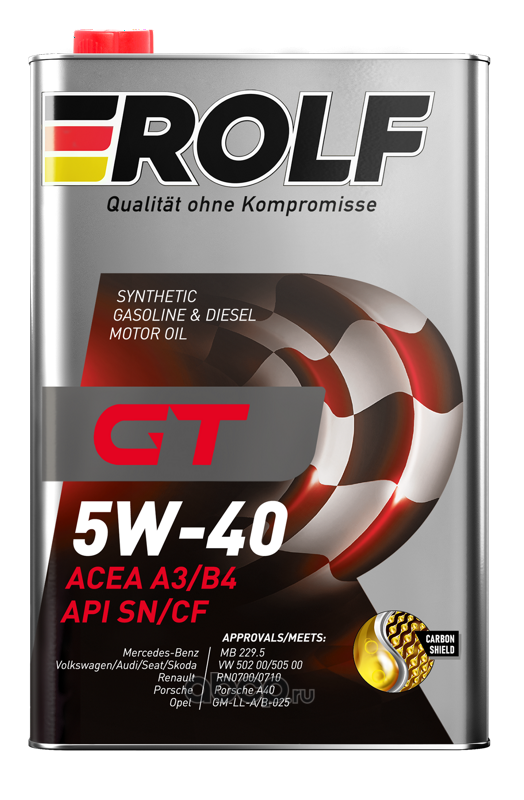 Масло моторное   ROLF GT  SAE 5W-40  A3/B4  SL/CF   1 л   