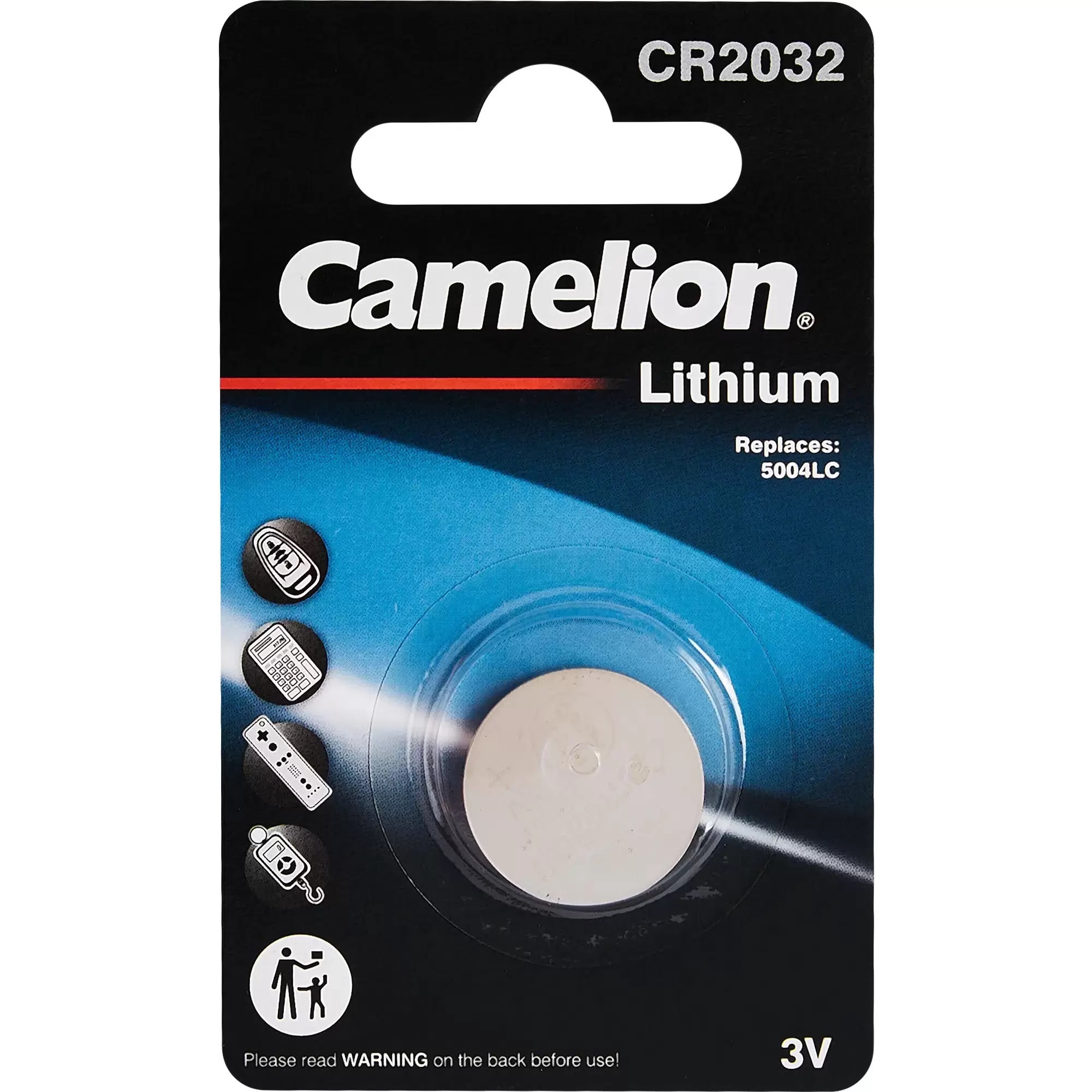 Батарейка литиевая дисковая специальная 3В 1шт  2032  "Camelion"