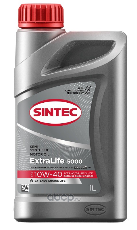 Масло моторное   SINTEC EXTRALIFE  5000  SAE 10W-40  A3/B4  SL/CF   1 л 