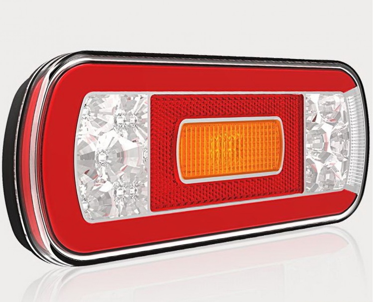 Фонарь задний  LED с кабелем универсальный    FRISTOM   12V/24V  противотуманный
