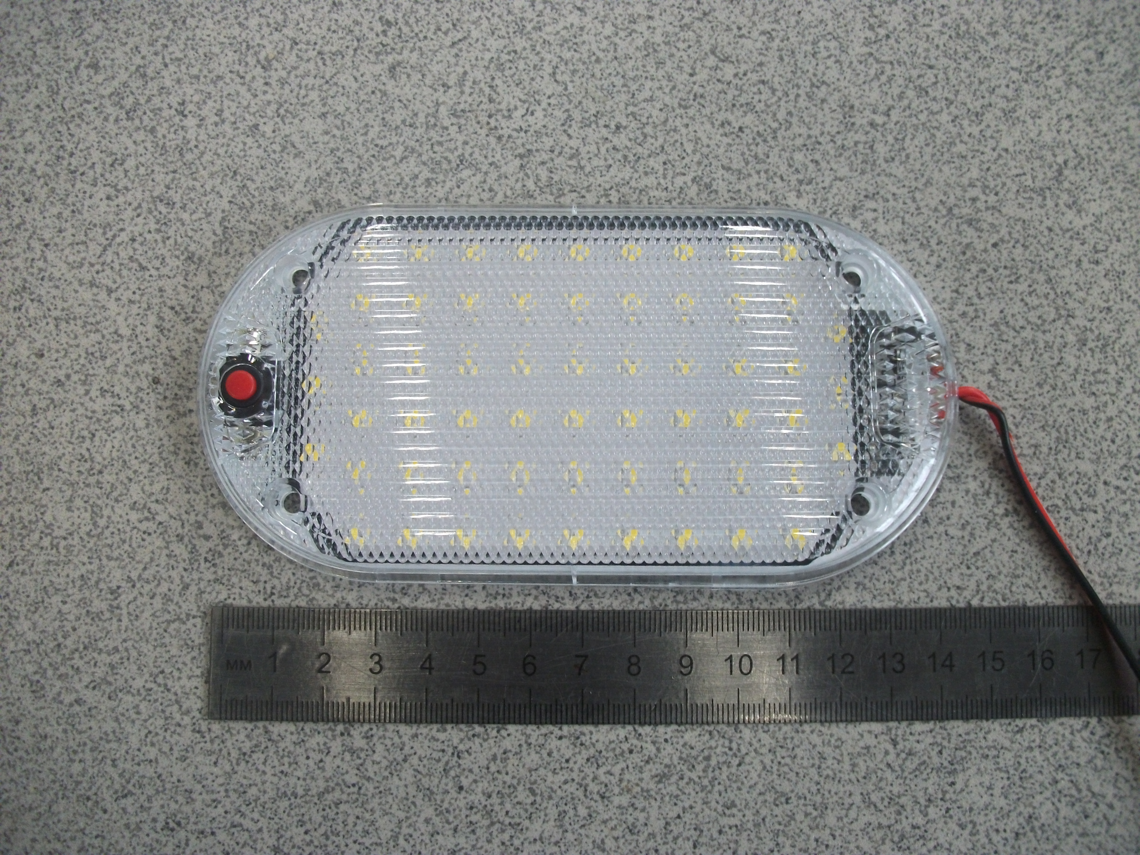 Плафон  Освещения  Салона     овальный   150х75х10   60LED  12-80V  КА-3338